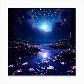 Night In The Forest Canvas Print