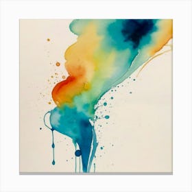 Abstract Watercolor Painting Canvas Print