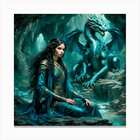 Her protector Canvas Print