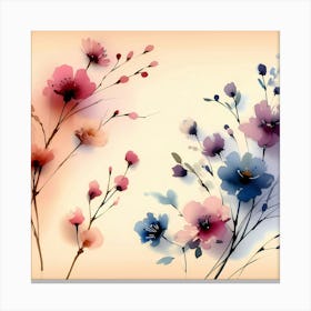 Watercolor Flowers 3 Canvas Print