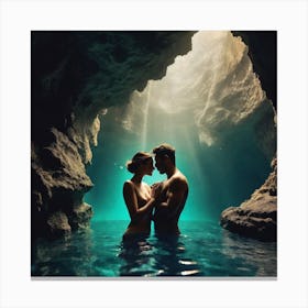 Couple In A Cave 2 Canvas Print