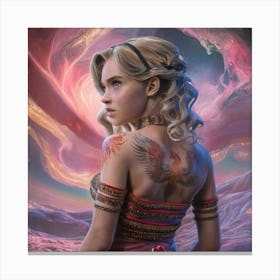 Girl With Tattoos Canvas Print