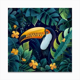 Toucan In The Jungle 2 Canvas Print