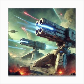 Asterian Nebula Sentinels Graviton Cannons 1 Canvas Print