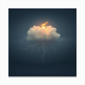 Lightning Cloud Canvas Print