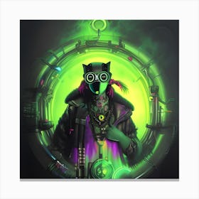 Cybergoth Cat Man Canvas Print