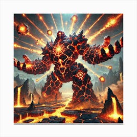 Volcanic Golem Lava Spikes Toile