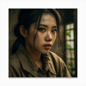 Young Asian Woman Potrait wall decoration Canvas Print