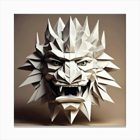 Origami Lion Canvas Print