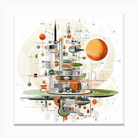 Futuristic City 31 Canvas Print