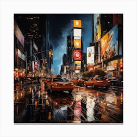Times Square At Night Canvas Print