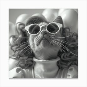 Cat in Style Canvas Print