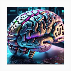 Futuristic Brain 45 Canvas Print