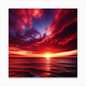 Sunset Over The Ocean 174 Canvas Print