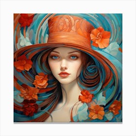 Woman In A Hat 1 Canvas Print