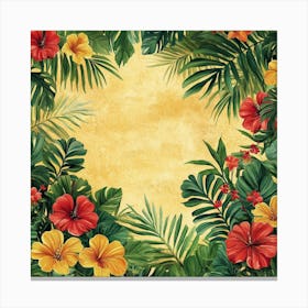 Tropical Flowers Art 2 Canvas Print