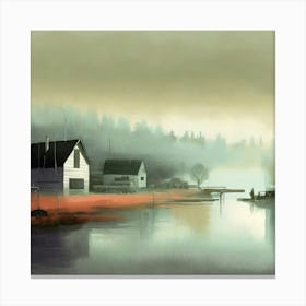 House By The Water Canvas Print