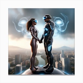 Futuristic Couple 73 Canvas Print