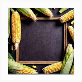 Sweetcorn As A Frame (37) Canvas Print