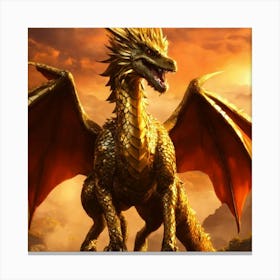 Golden Dragon Canvas Print