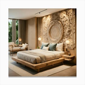 Asian Bedroom 3 Canvas Print