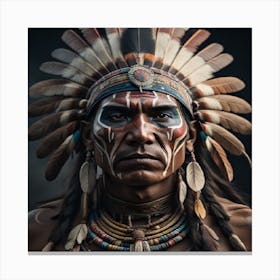 Native Warrior 4 Canvas Print