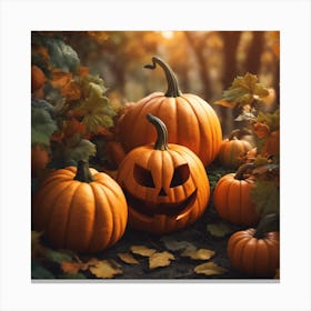 Halloween Pumpkins 3 Canvas Print