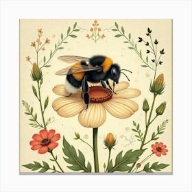 William Morris Bee Vintage Art Print (5) Canvas Print