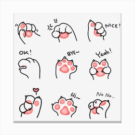 Paw Prints Canvas Print