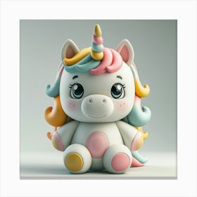 Unicorn 3d Print 8 Canvas Print