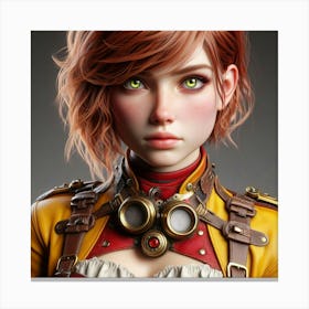 Steampunk Girl 25 Canvas Print