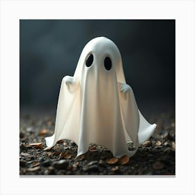 Ghost On The Ground Canvas Print