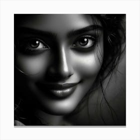 Black And White Portrait 7 Canvas Print