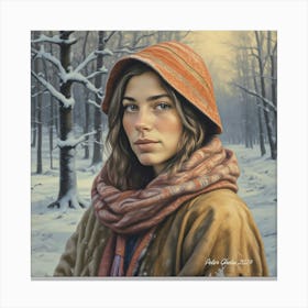 Snow Portrait By Peterghetu 2024 Canvas Print