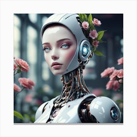 Beautiful robot Canvas Print