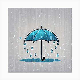 Rain On Floor Texture Sticker 2d Cute Fantasy Dreamy Vector Illustration 2d Flat Centered By (1) Canvas Print