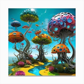 Mushroom Island 3 Canvas Print