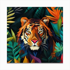 Tiger In The Jungle 2 Canvas Print