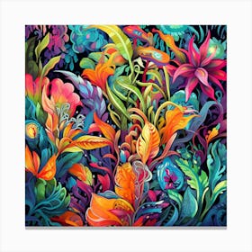 Colorful Flowers In The Garden Canvas Print