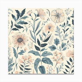 Floral Seamless Pattern Canvas Print