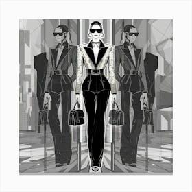 Fashion Illustration 1 Canvas Print