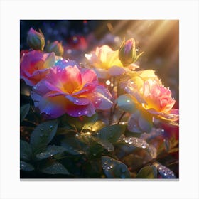 Roses In The Sun Canvas Print