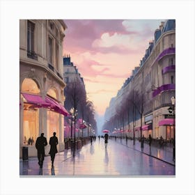 Paris At Dusk.4 Canvas Print