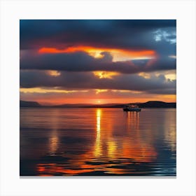 Sunset On The Water 18 Canvas Print