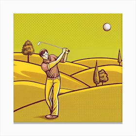 Golfer Playing Golf 16 Toile