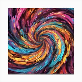 Abstract Swirl Painting Canvas Print