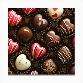 Valentine'S Day Chocolates Canvas Print