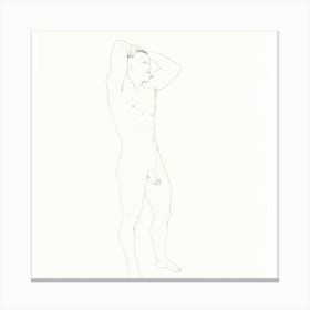 Nude Figure drawing sketch pencil Canvas Print
