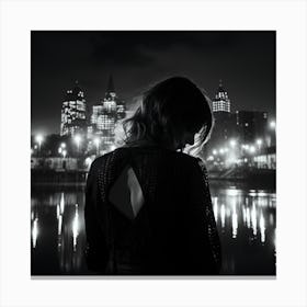 Night In Melbourne Canvas Print