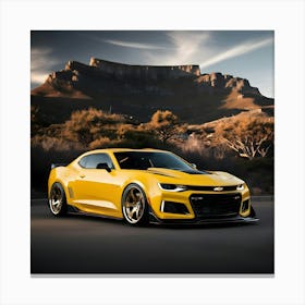 A Dramatic High Contrast Cinematic Photograph Of A Vibrant Chevrolet SS Canvas Print